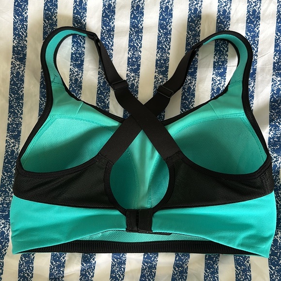VSX Sport SPORTS BRA size 32DD TEAL/ BLACK adjustable - Picture 5 of 9
